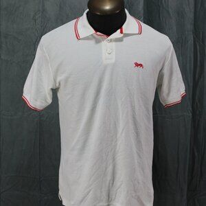 Men's Golf Shirt - The Original Lonsdale Red and White - Men's Small